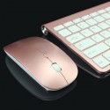 1 set of rose gold wireless keyboard and mouse set Mini silent mouse keyboard set i151719