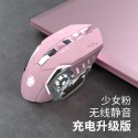 Cross border forerunner wireless Bluetooth mouse rechargeable silent pink cute notebook mouse in stock