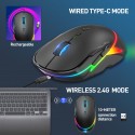 Wireless game mouse e-sports game chicken eating mouse RGB backlight mouse CF special lol computer mouse