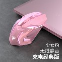 Cross border forerunner wireless Bluetooth mouse rechargeable silent pink cute notebook mouse in stock