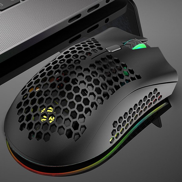 Viper bm600 lightweight hollow hole charging Wireless mouse game luminous RGB computer Amazon eBay