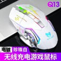 Cross border thunder wolf q13 charging Wireless Mouse dual-mode Bluetooth mute game luminous horse herder Amazon wholesale