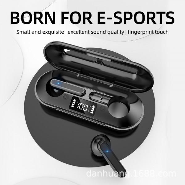 Private model TWS wireless Bluetooth headset touch factory direct digital display binaural Mini in ear sports listening