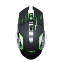 Wind fire wheel wave wheel 6-button colorful light wireless mechanical game mouse mute silent cross-border Amazon eBay