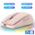 Cross border tiger cat M303 wireless Bluetooth dual-mode rechargeable mouse desktop notebook e-sports game RGB light