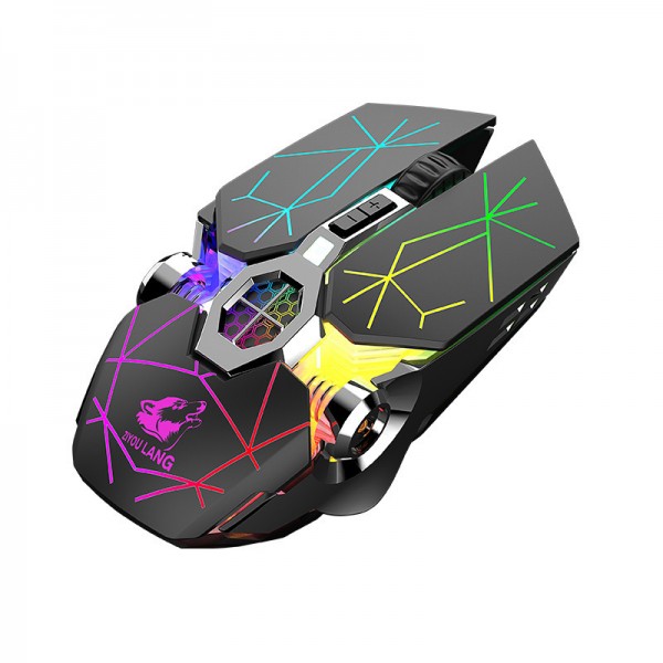 Free wolf x13 wireless charging game mouse mute water-cooled luminous mechanical mouse Amazon eBay cross border