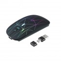 Cross border new USB + tyep-c bidirectional head receiver luminous charging office mute wireless mouse notebook
