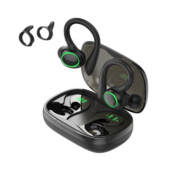 Cross border exclusive for new I25 wireless Bluetooth headset sports sweat proof ear hanging LED digital display wireless headset