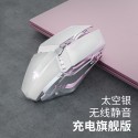 Cross border forerunner wireless Bluetooth mouse rechargeable silent pink cute notebook mouse in stock