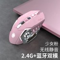 Cross border forerunner wireless Bluetooth mouse rechargeable silent pink cute notebook mouse in stock