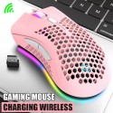 Viper hollow hole charging Wireless mouse game luminous RGB computer office mouse lightweight Amazon