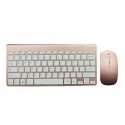 1 set of rose gold wireless keyboard and mouse set Mini silent mouse keyboard set i151719