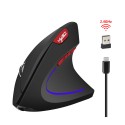 HXSJ new vertical wireless Mouse2 Ergonomic design of 4GHz mouse 2400dpi preventive mouse