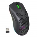 T66 Dongdong mouse 2.4G wireless mouse lightweight design cellular RGB luminous 6-button mouse spot batch