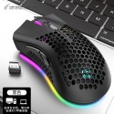Cross border wireless charging mouse lightweight hollow hole colorful RGB luminous game Office Mouse Amazon