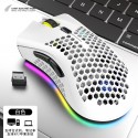Cross border wireless charging mouse lightweight hollow hole colorful RGB luminous game Office Mouse Amazon