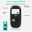 Cross border new USB + tyep-c bidirectional head receiver luminous charging office mute wireless mouse notebook