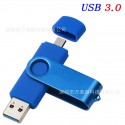 Wholesale metal rotating otgu disk 64g mobile phone U disk 128GB creative cross-border USB flash disk for Android computer