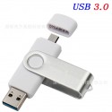 Wholesale metal rotating otgu disk 64g mobile phone U disk 128GB creative cross-border USB flash disk for Android computer