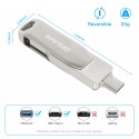 Manufacturer wholesale metal USB flash disk usb3 1 business USB flash drive 64gtypec mobile flash drive gift USB flash drive