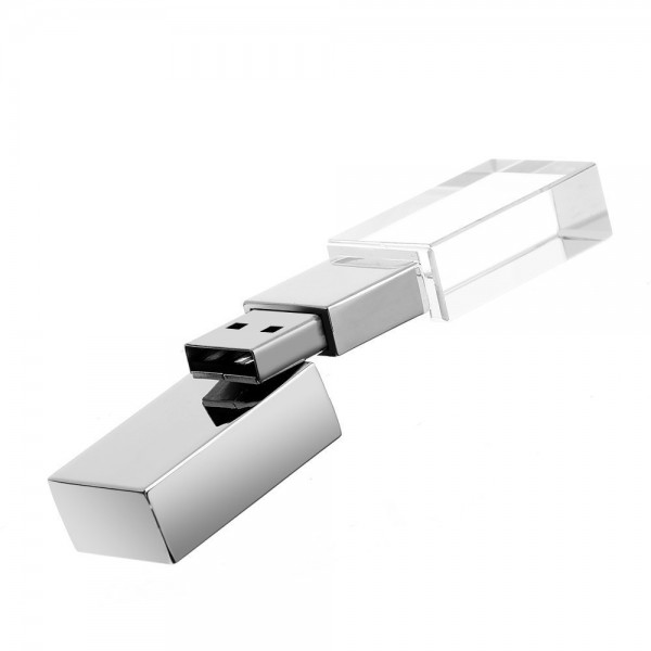 Transparent luminous crystal USB flash disk customized 3d8gb creative Carved Crystal USB flash disk DJ creative transparent USB flash disk