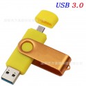 Wholesale metal rotating otgu disk 64g mobile phone U disk 128GB creative cross-border USB flash disk for Android computer
