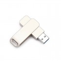 [popular] metal rotary USB flash disk wholesale metal texture creative gift USB flash disk high speed 2.03.0 manufacturer direct sales