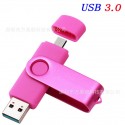 Wholesale metal rotating otgu disk 64g mobile phone U disk 128GB creative cross-border USB flash disk for Android computer