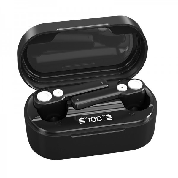 New private model D18 Bluetooth headset double dynamic coil heavy bass noise reduction wireless TWS sports Bluetooth headset