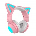 New luminous cat ear Bluetooth headset head mounted live video game headset three generations of seven color cartoon cross-border demon dance