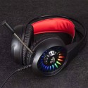 V3000 computer game headset PS4 voice headset head mounted luminous wired headset 3.5mm7 1 single U-Wire