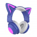 New luminous cat ear Bluetooth headset head mounted live video game headset three generations of seven color cartoon cross-border demon dance