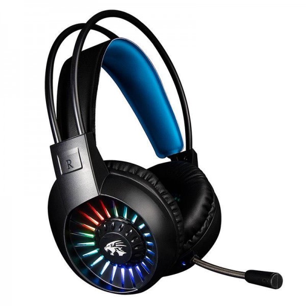 V3000 computer game headset PS4 voice headset head mounted luminous wired headset 3.5mm7 1 single U-Wire