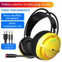 Cross border desktop laptop headset head mounted e-sports game headset with microphone noise reduction wired channel