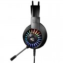 V3000 computer game headset PS4 voice headset head mounted luminous wired headset 3.5mm7 1 single U-Wire