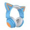 New luminous cat ear Bluetooth headset head mounted live video game headset three generations of seven color cartoon cross-border demon dance