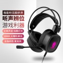 Cross border King S100 head mounted e-sports game headset computer colorful luminous PS4 chicken eating wired headset