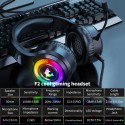 Cross border spot F2 game headset 7.1rgb wired headset mobile phone computer subwoofer headset wholesale