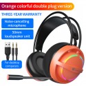 Cross border desktop laptop headset head mounted e-sports game headset with microphone noise reduction wired channel