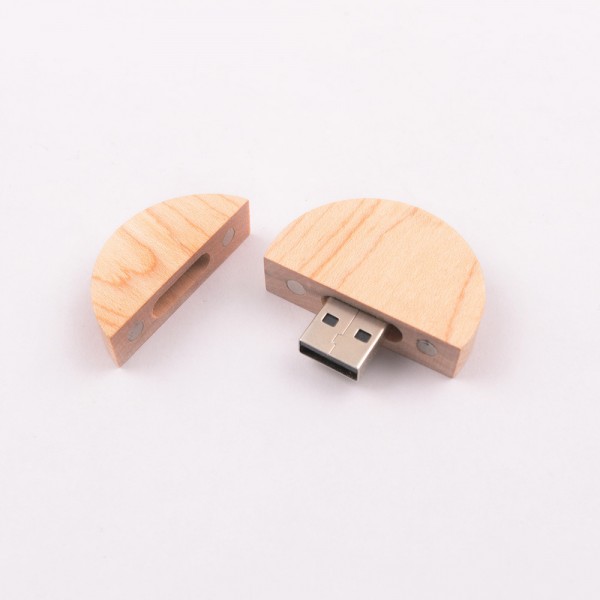 Round wooden USB flash disk wholesale logo business gift USB flash disk original wooden solid wood USB flash disk manufacturer best-selling USB flash disk 