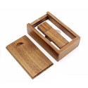 Square wooden U disk long strip creative wood set U disk bamboo U disk walnut Maple mahogany U disk radium carving 