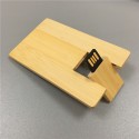 Wood card U disk 32g business card type wood U disk walnut bamboo USB flash disk exhibition business card electronic gift 