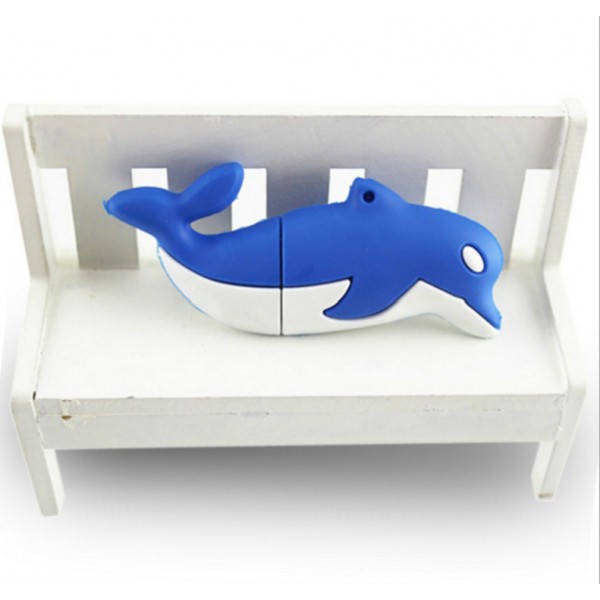 Manufacturer wholesale cartoon dolphin USB flash disk marine animal USB flash disk Mini creative logo8g gift USB flash disk 