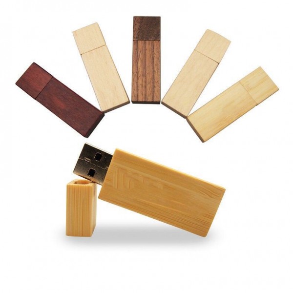 Square wooden U disk long strip creative wood set U disk bamboo U disk walnut Maple mahogany U disk radium carving 