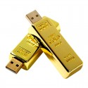 USB flash disk manufacturer wholesale gold bar gift U disk 16g gold U disk 32g Bank gold brick USB flash disk can customize logo 