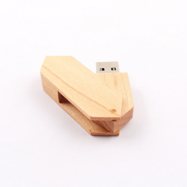 Triangle USB flash disk wholesale logo business gift USB flash disk original woodiness girl cute USB flash disk manufacturer best-selling USB flash disk 