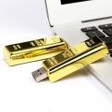 USB flash disk manufacturer wholesale gold bar gift U disk 16g gold U disk 32g Bank gold brick USB flash disk can customize logo 