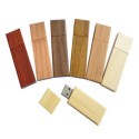 Square wooden U disk long strip creative wood set U disk bamboo U disk walnut Maple mahogany U disk radium carving 