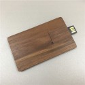 Wood card U disk 32g business card type wood U disk walnut bamboo USB flash disk exhibition business card electronic gift 