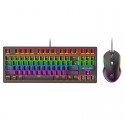 Free wolf K2 mechanical keyboard and mouse set game E-sports computer 87 key luminous keyboard and mouse set Amazon 